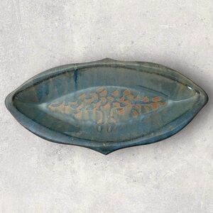 Japandi Minimalist Studio Coral Koi Echo Ceramic Dish Platter– Signed F ’06